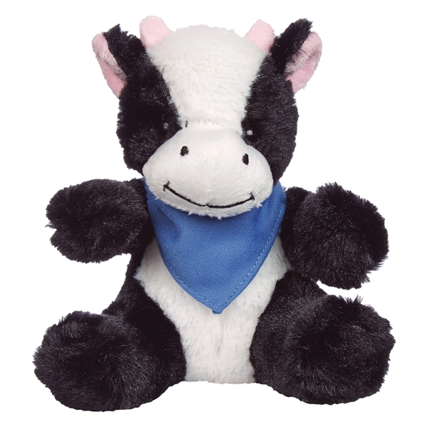 6" Plush Cuddly Cow With Shirt - Image 3