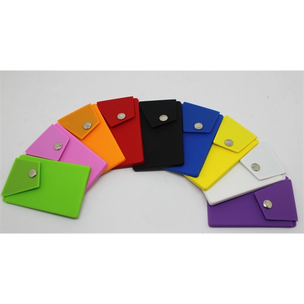 Silicone Phone Wallet With Stand - Image 5