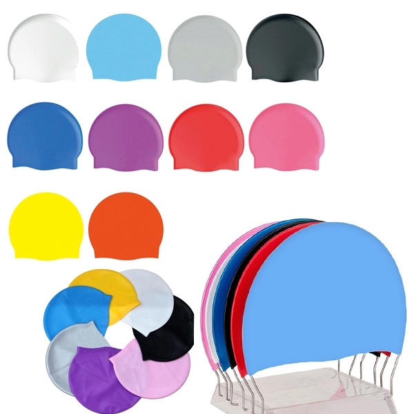 Silicone Swimming Cap - Adult Size - Image 1