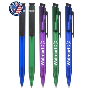 Certified USA Made - "Monticello" Frosted Click Pen with Col