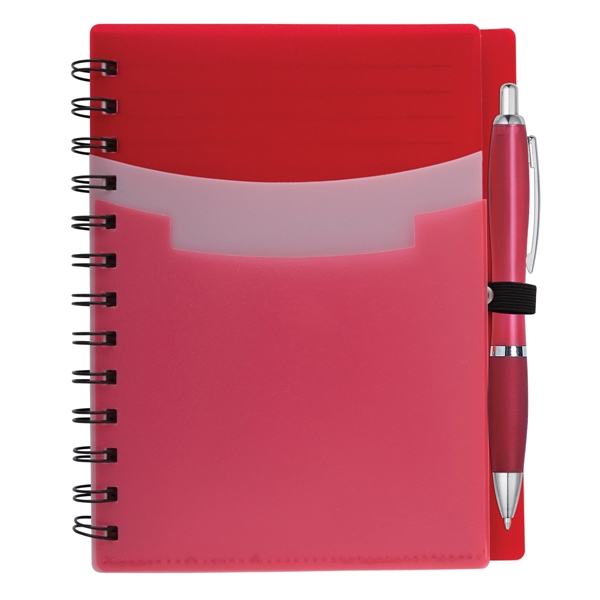 5" x 7" Tri-Pocket Notebook & Satin Pen - Image 3