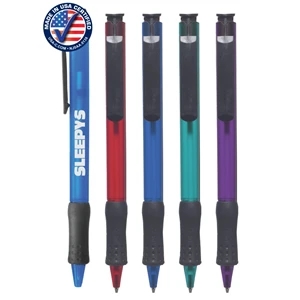 Certified USA Made - "Plume" Clicker Pen - Frosted Colors
