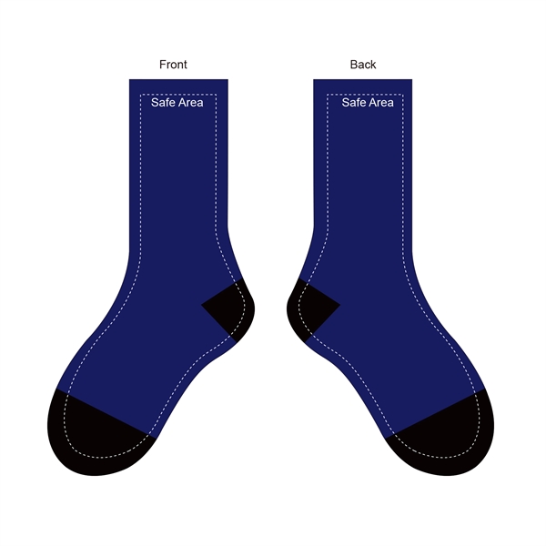 Athletic Mid Calf Socks with Full Color Sublimation - Image 2
