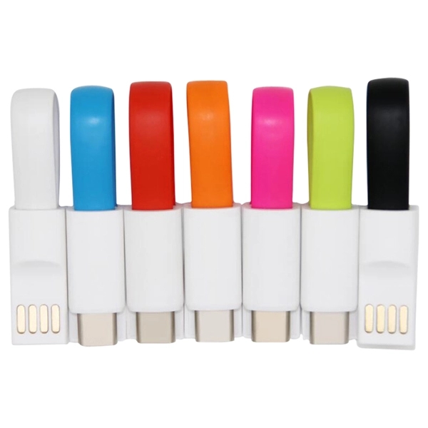 Type C Magnetic Key Ring USB Charging and Data Cable - Image 1