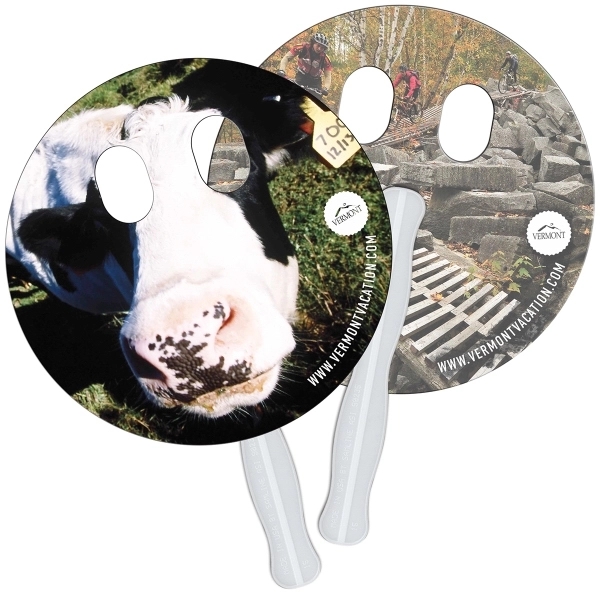 Circle with Eyes Cut Out Hand Fan Full Color - Image 4