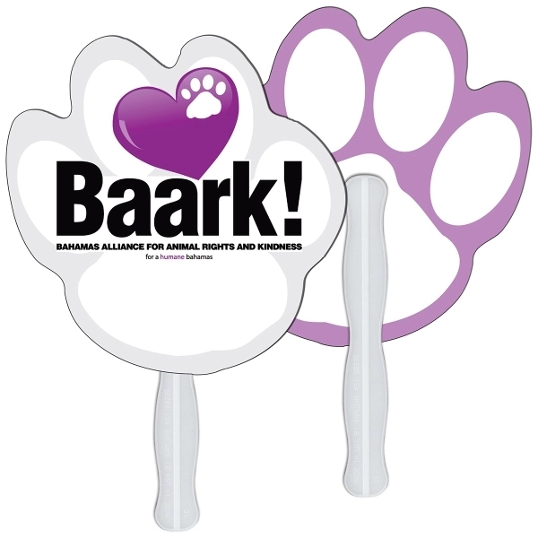Paw print Hand Fan Full Color - Image 4