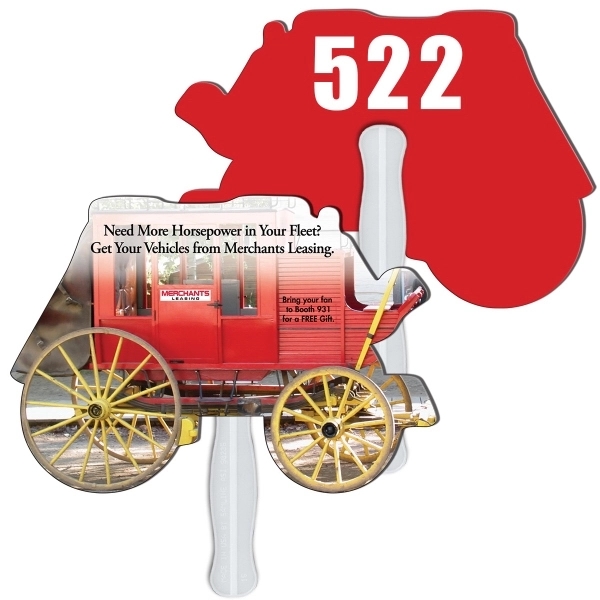 Stage Coach Auction Hand Fan Full Color - Image 2