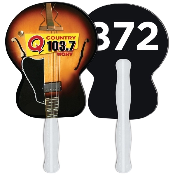Guitar Auction Hand Fan Full Color - Image 2