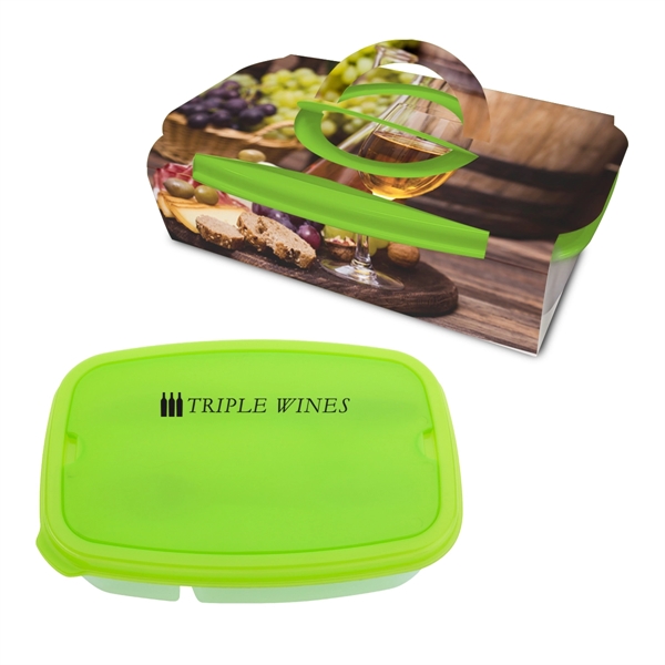 2-Section Lunch Container With Custom Handle Box - Image 1