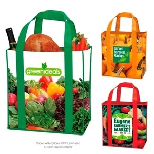 Universal Source™ Laminated Non-Woven Grocery Tote