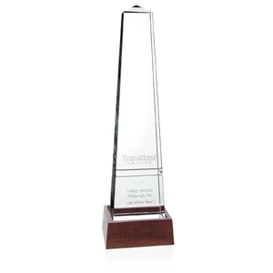 Bristol Obelisk Award with Wood Base