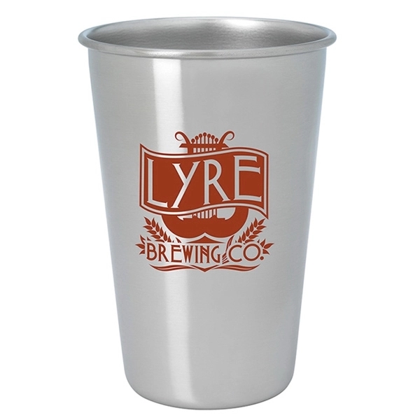 Stainless Pint Glass - 16 oz. - Image 1
