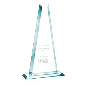 16" Jade Crystal Tower Award