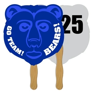 Grizzly Bear Auction Hand Fan Full Color
