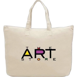 Cotton Tote Bag with Zipper