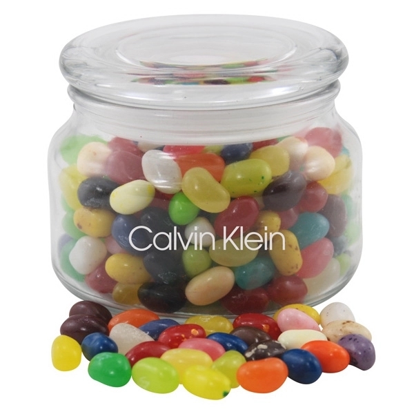 Jelly Bellys Candy in a Glass Jar with Lid - Image 1