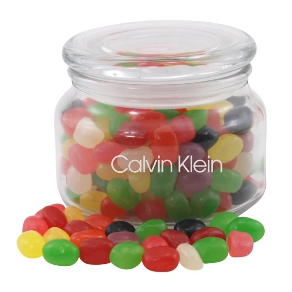 Jelly Beans Candy in a Glass Jar with Lid - Image 1