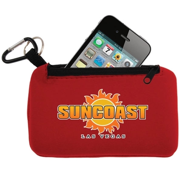 Smartphone holder with Zippered Pouch- Full Color - Image 4
