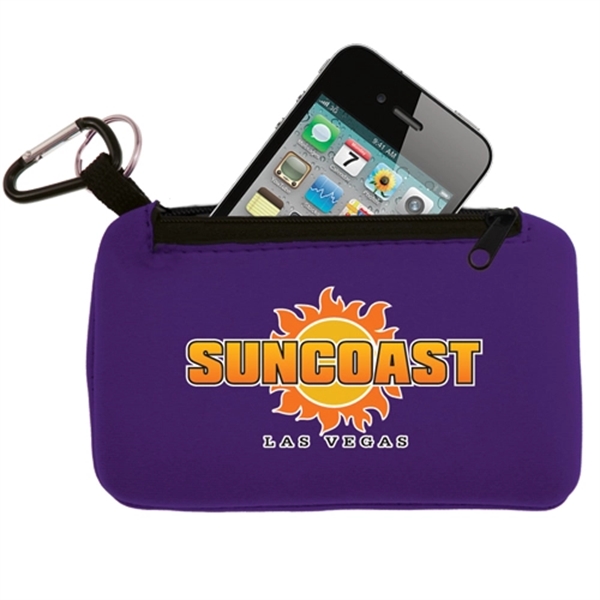 Smartphone holder with Zippered Pouch- Full Color - Image 6