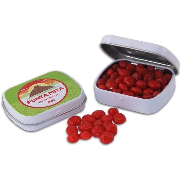 Pocket Hinged Tin with Candy Red Hots - Image 1
