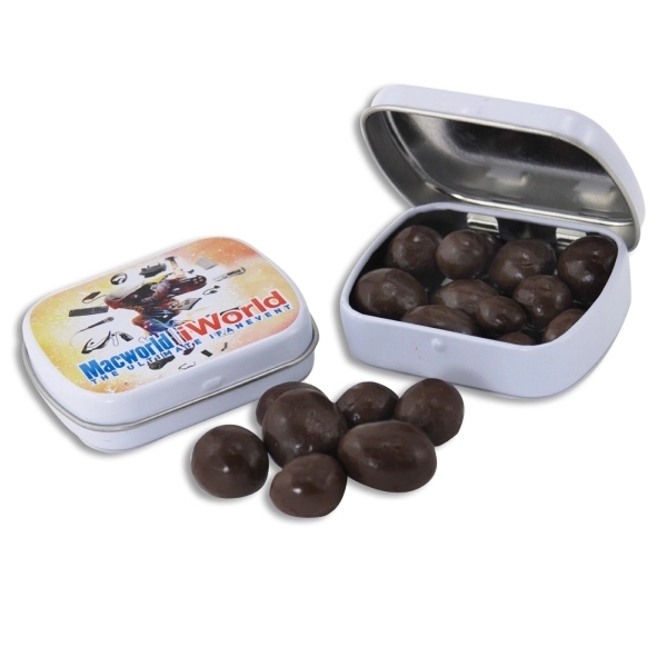 Pocket Hinged Tin with Chocolate Espresso Beans - Image 1