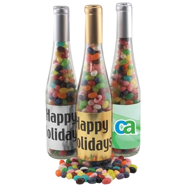 11" Champagne Bottle with Jelly Bellys Candy - Image 1