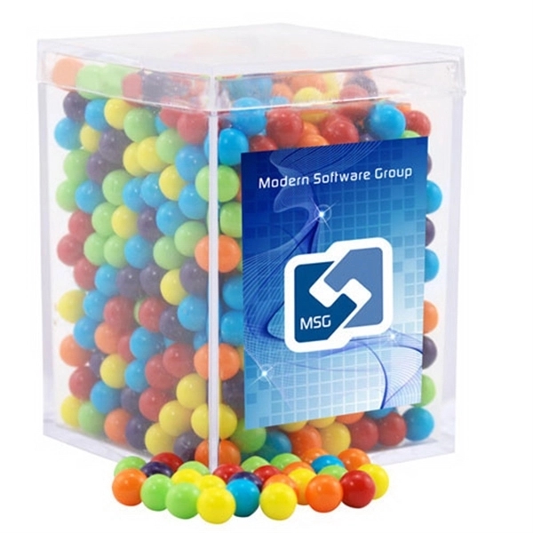 Mini Jawbreakers Candy in a Clear Acrylic Square Box - Image 1