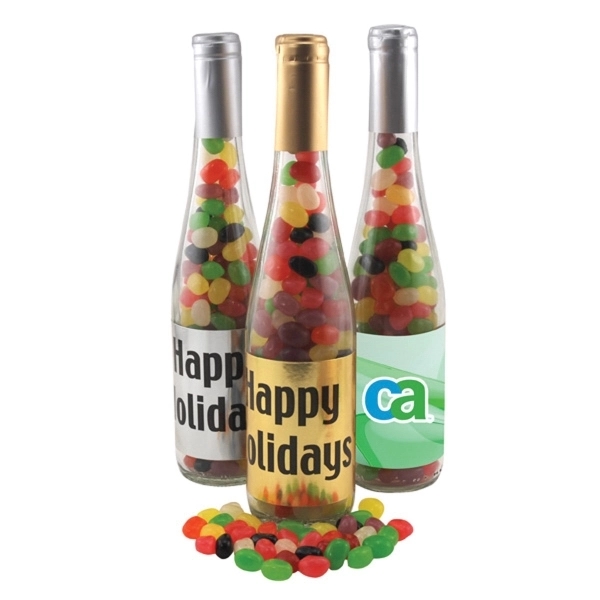 11" Champagne Bottle with Jelly Beans Candy - Image 1