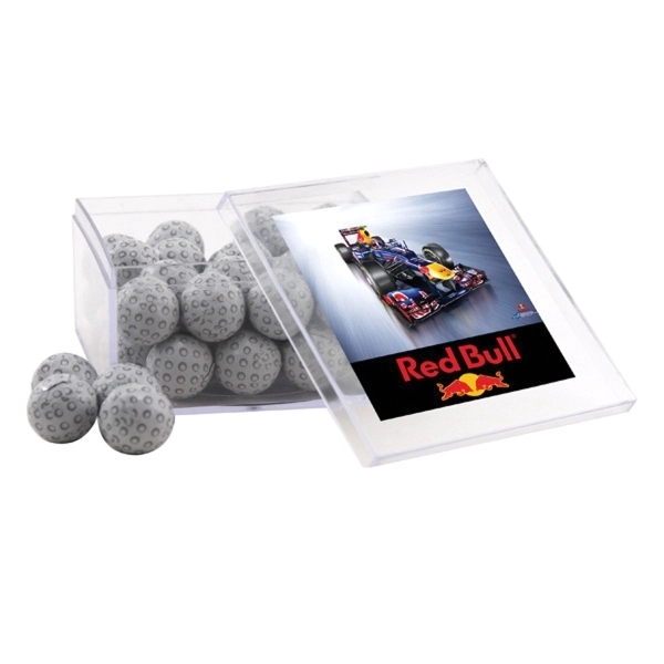 Chocolate Golf Balls in a Clear Acrylic Large Box - Image 1
