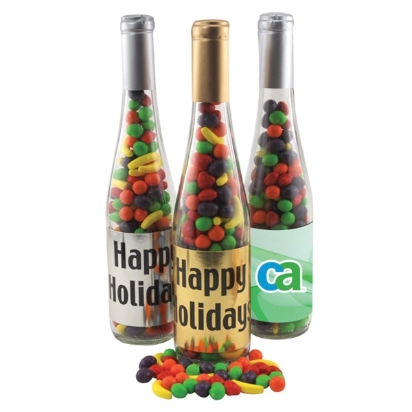 11" Champagne Bottle with Runts Candy - Image 1