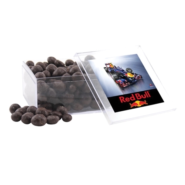 Chocolate Espresso Beans in a Clear Acrylic Large Box - Image 1