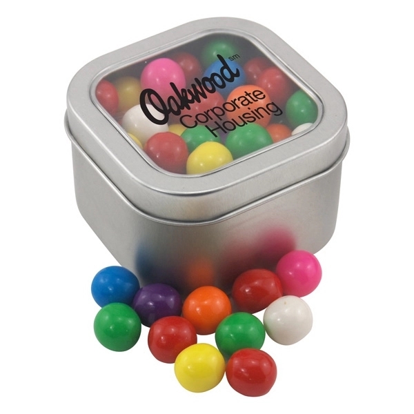 Large Tin with Window Lid and Gumballs