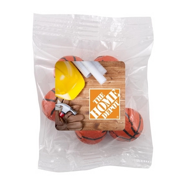 Bountiful Bag with Chocolate Basketballs- Full Color Label - Image 1