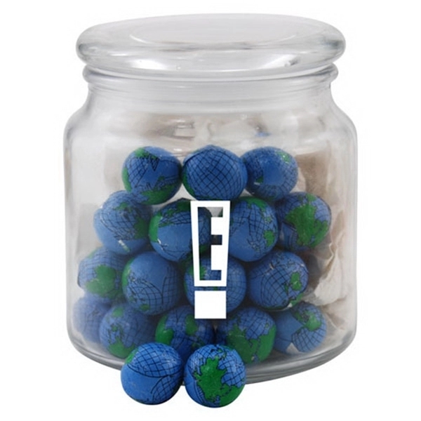Chocolate Globes in a Glass Jar with Lid - Image 1