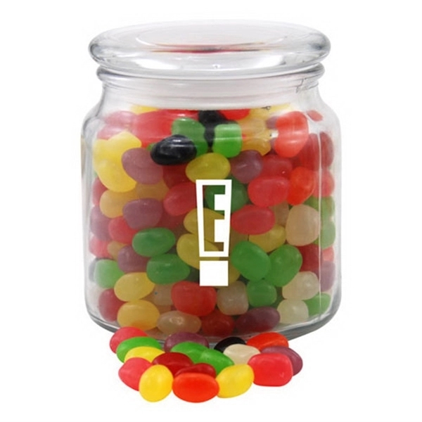 Jelly Beans Candy in a Glass Jar with Lid - Image 1