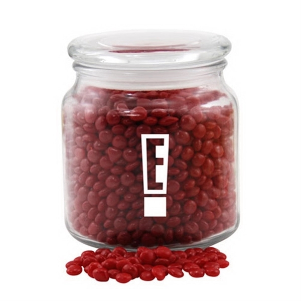 Red Hots Candy in a Glass Jar with Lid