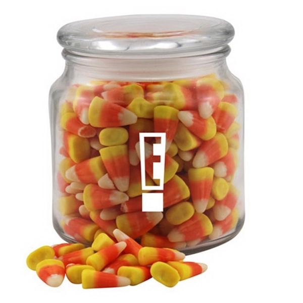 Candy Corn in a Glass Jar with Lid