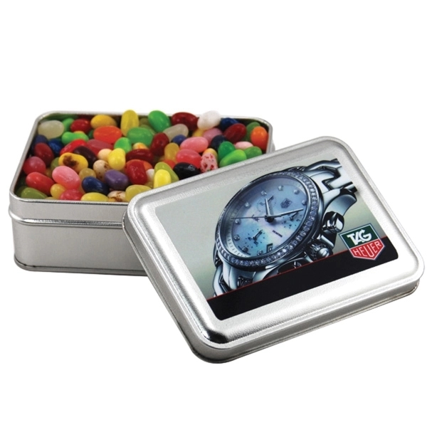 Jelly Belly Candy in a metal gift box with lid - Image 1