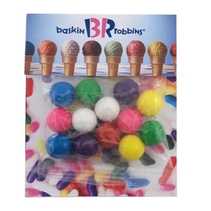 Billboard Full Color Header Candy Bag-  with Gumballs