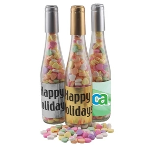 11" Champagne Bottle with Conversation Hearts Candy
