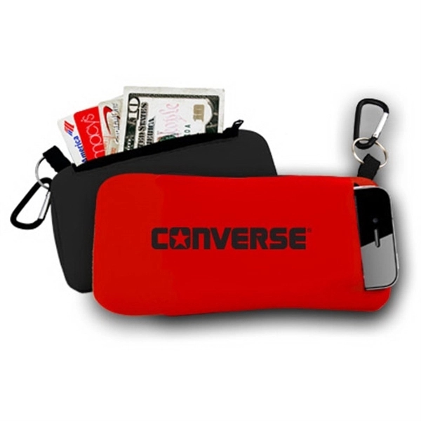 Large Smartphone Holder with Zippered Pouch - Image 1