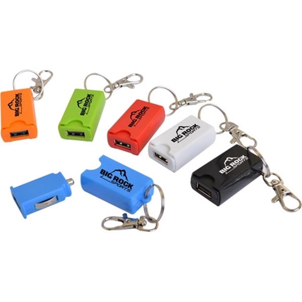 USB Car Charger on a KeyChain - Image 1