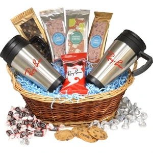 Premium Mug Gift Basket with Chocolate Covered Raisins