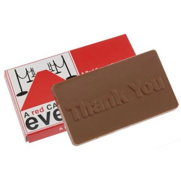 1 oz Chocolate Bar in a Blister Pack with Sleeve - Image 1