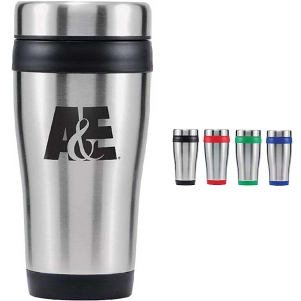 16 oz Insulated Stainless Steel Travel Tumbler - Image 1