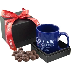 Gift Box with Mug & Chocolate Covered Peanuts