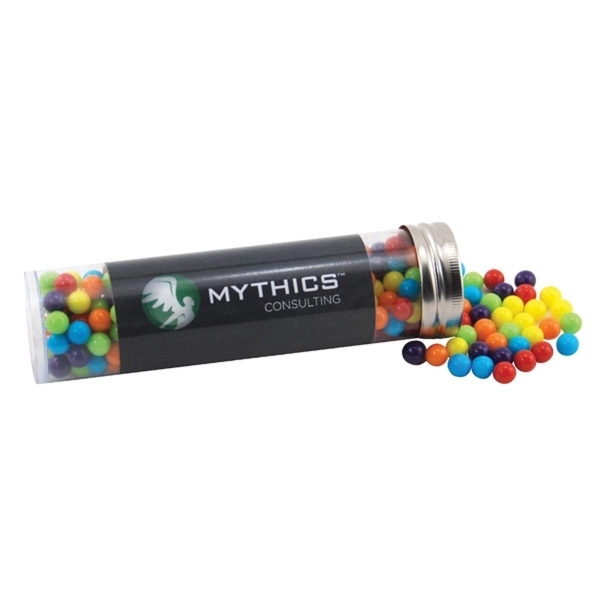 Mini Jawbreakers Candy in a 5 " Plastic Tube with Metal Cap - Image 1