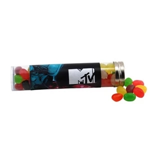 Jelly Beans Candy in a 6 " Plastic Tube with Metal Cap
