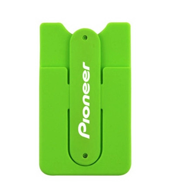 Silicone Smartphone Wallet With Stand & Cord Organizer - Image 2