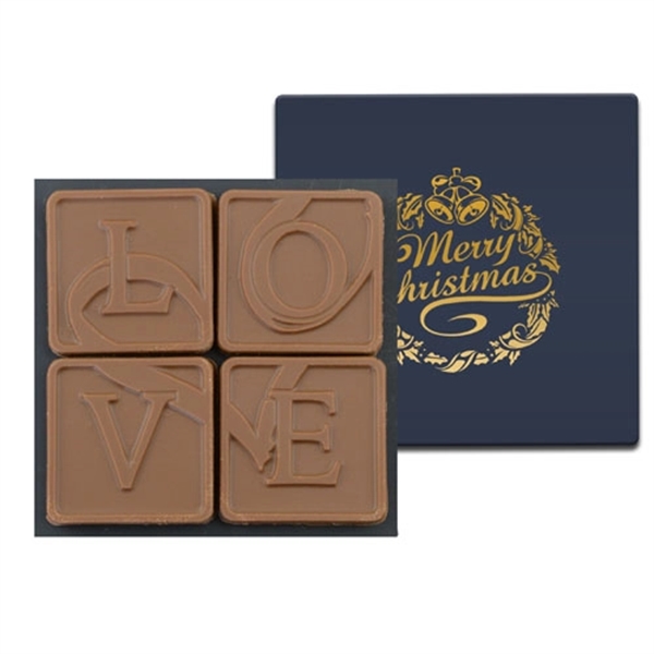 4 Chocolate Squares in Modern Gift Box - Image 5